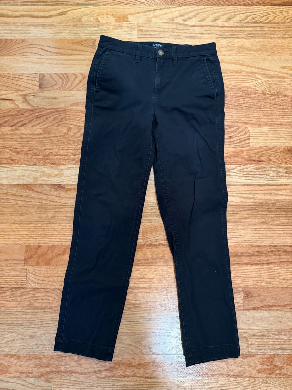J.Crew High-Rise Girlfriend Chino Pants Black Size 00 Cropped Stretch